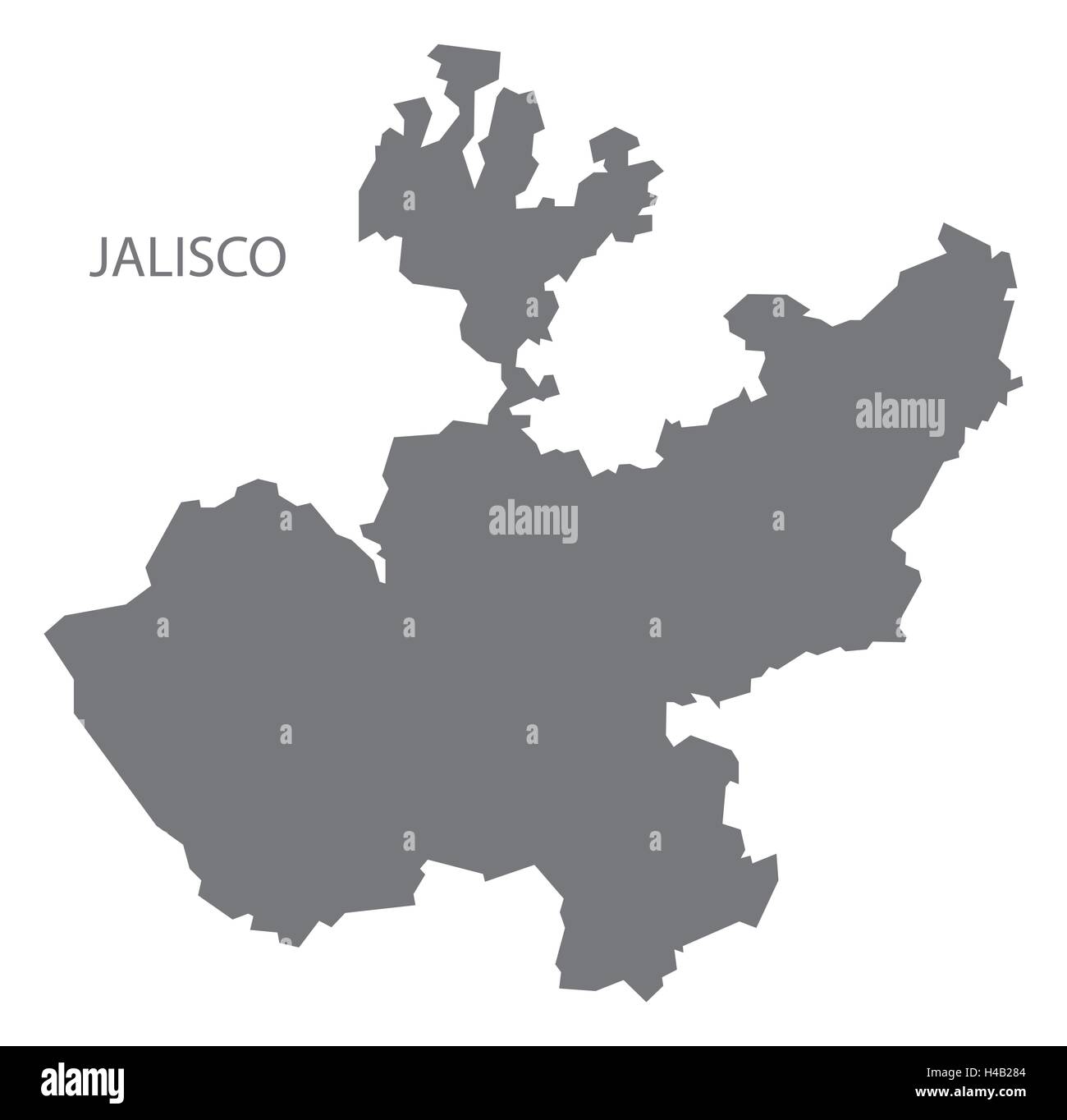 Jalisco Mexico Map grey Stock Vector