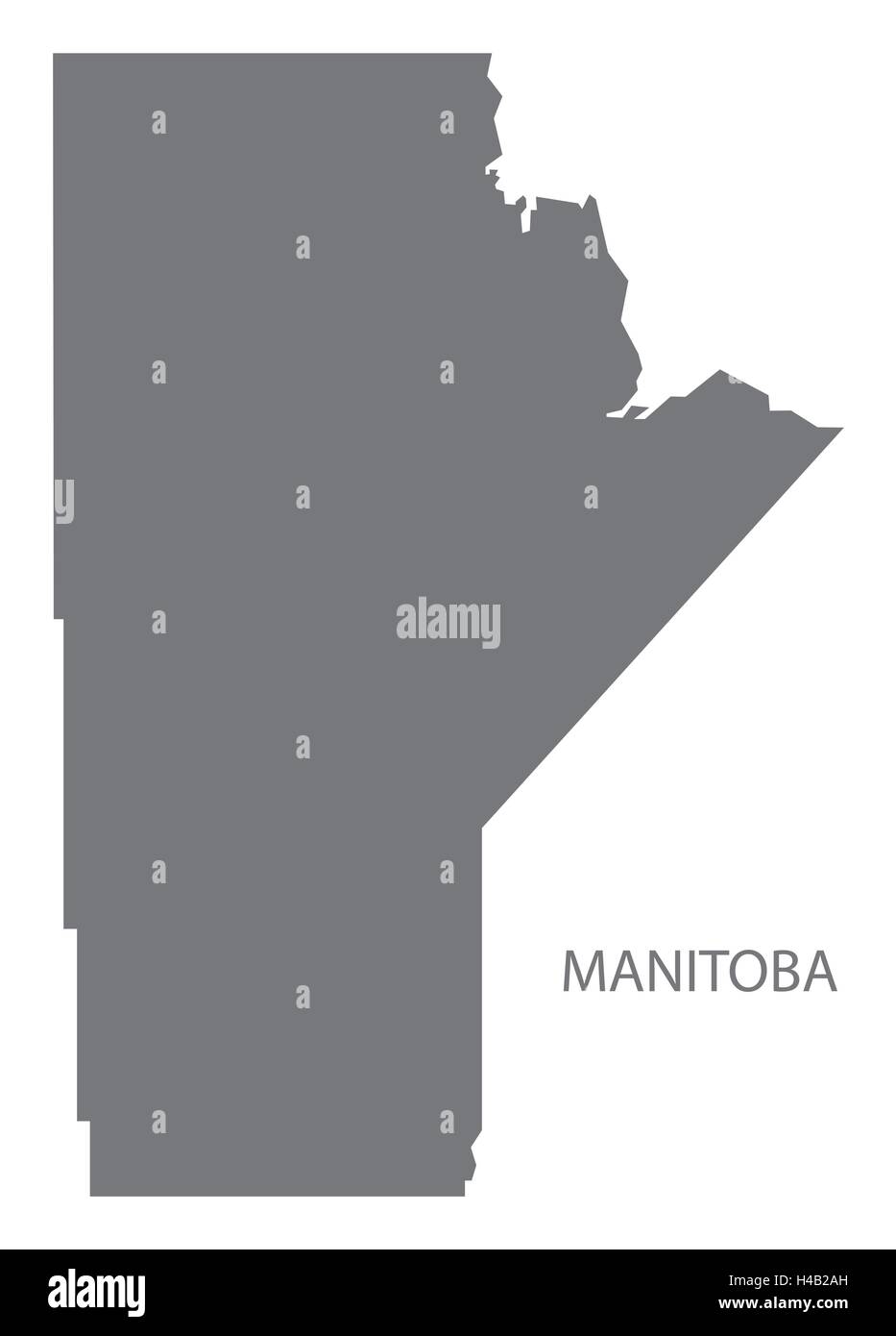 Manitoba Canada Map in grey Stock Vector Image & Art Alamy