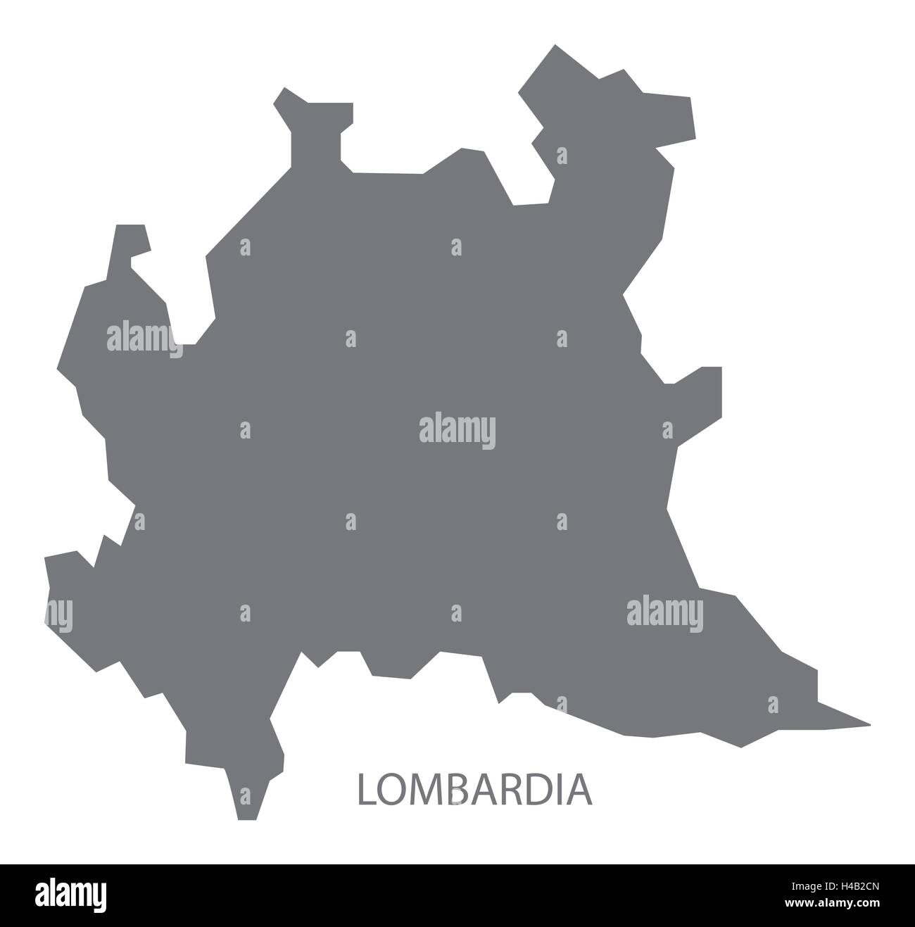 Lombardia Italy Map in grey Stock Vector