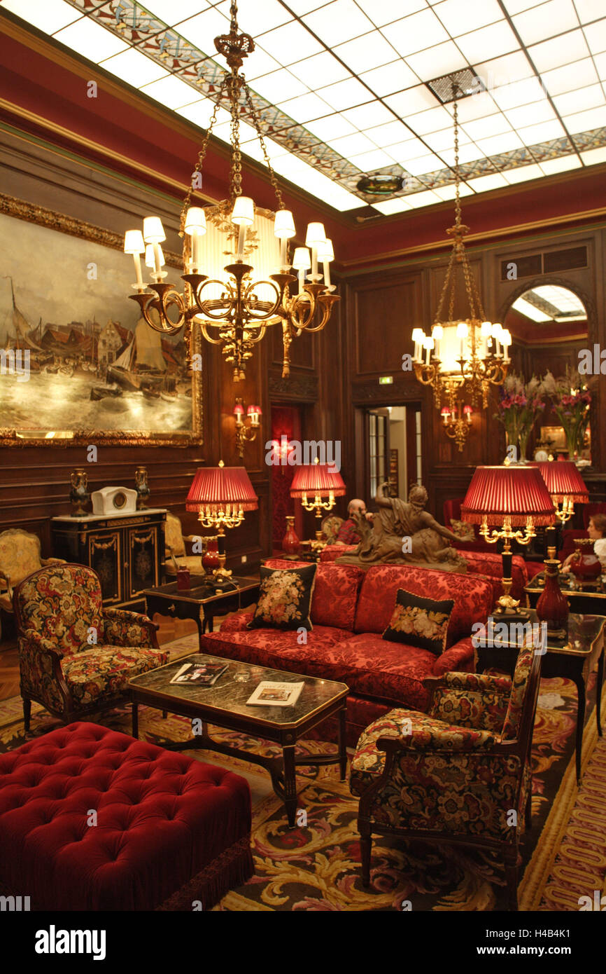 Austria, Vienna, Hotel Sacher, interior view, Stock Photo