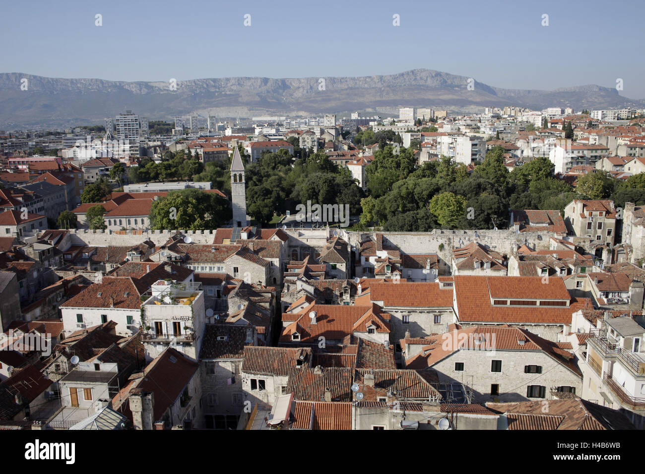 Europe, Croatia, Dalmatia, Adriatic, the Mediterranean Sea, Split, town overview, Stock Photo