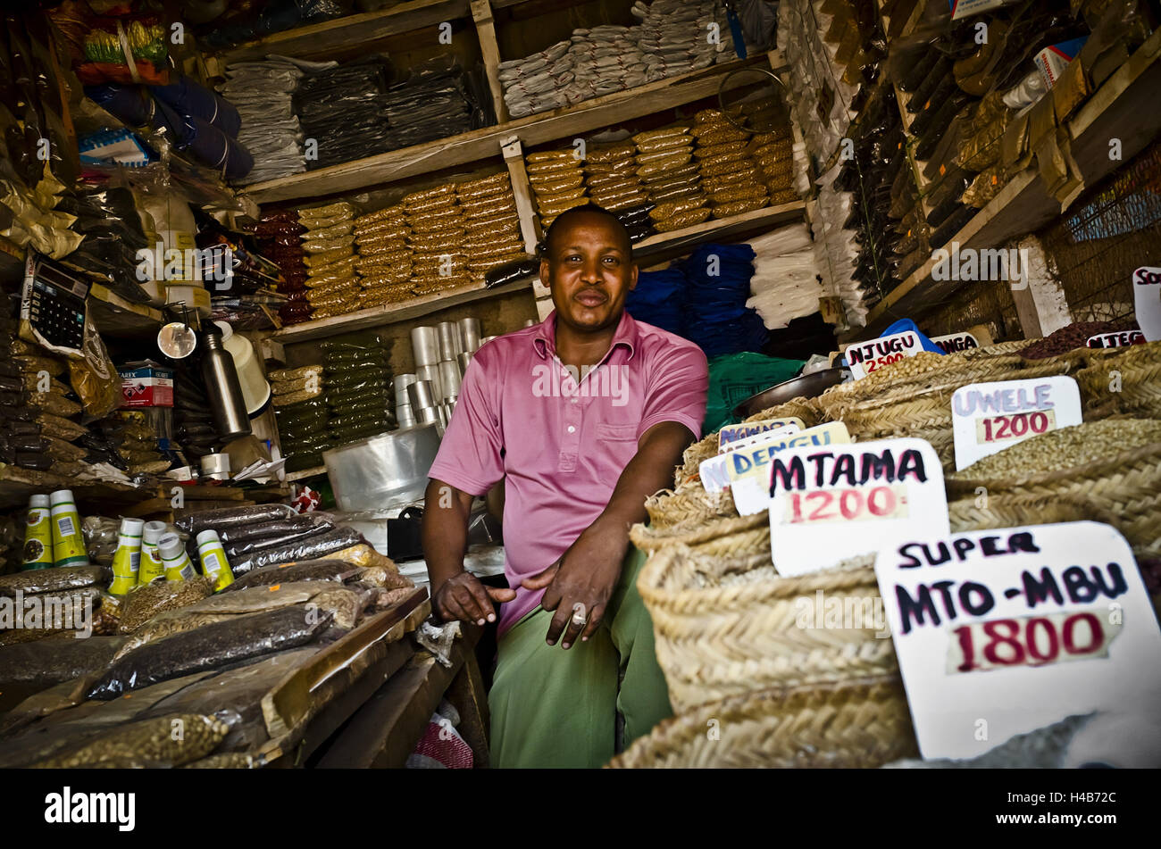 Africa, Tanzania, East Africa, Arusha, market, market stall, Stock Photo