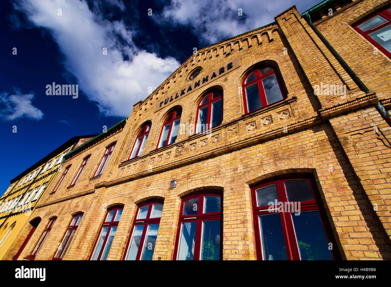 Facade of an old custom house in Landskrona, Scania, South of Sweden