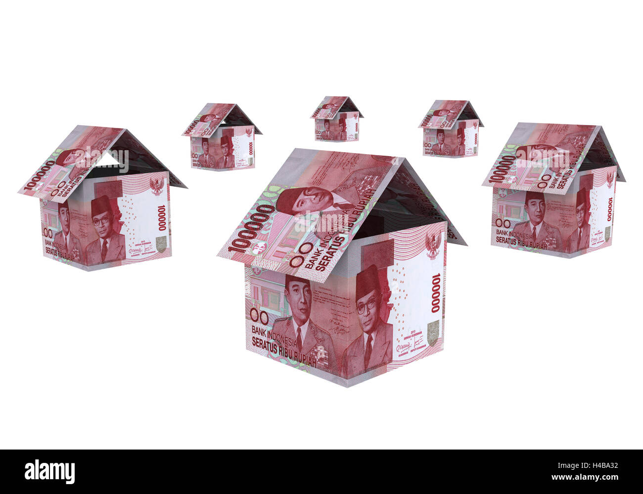 3D indonesian rupiah money property model Stock Photo - Alamy