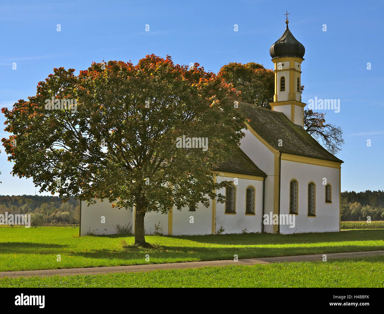 Germany, Upper Bavaria, Raisting Stock Photo