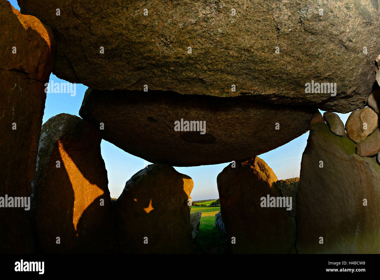 Denmark, island M°n, Sprove, in the Sprove dolmen Stock Photo