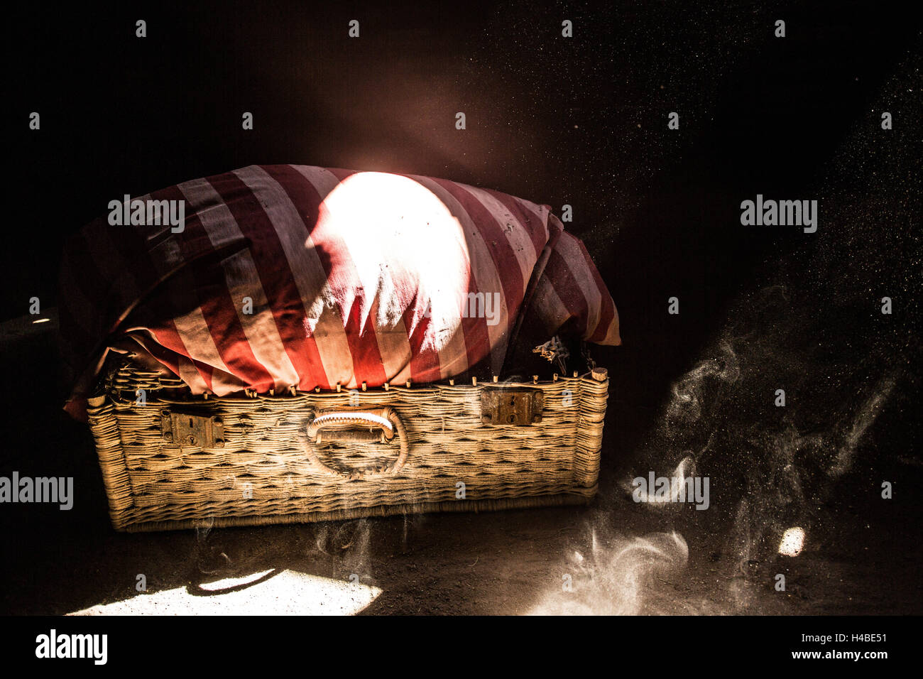 old suitcase on the attic Stock Photo Alamy