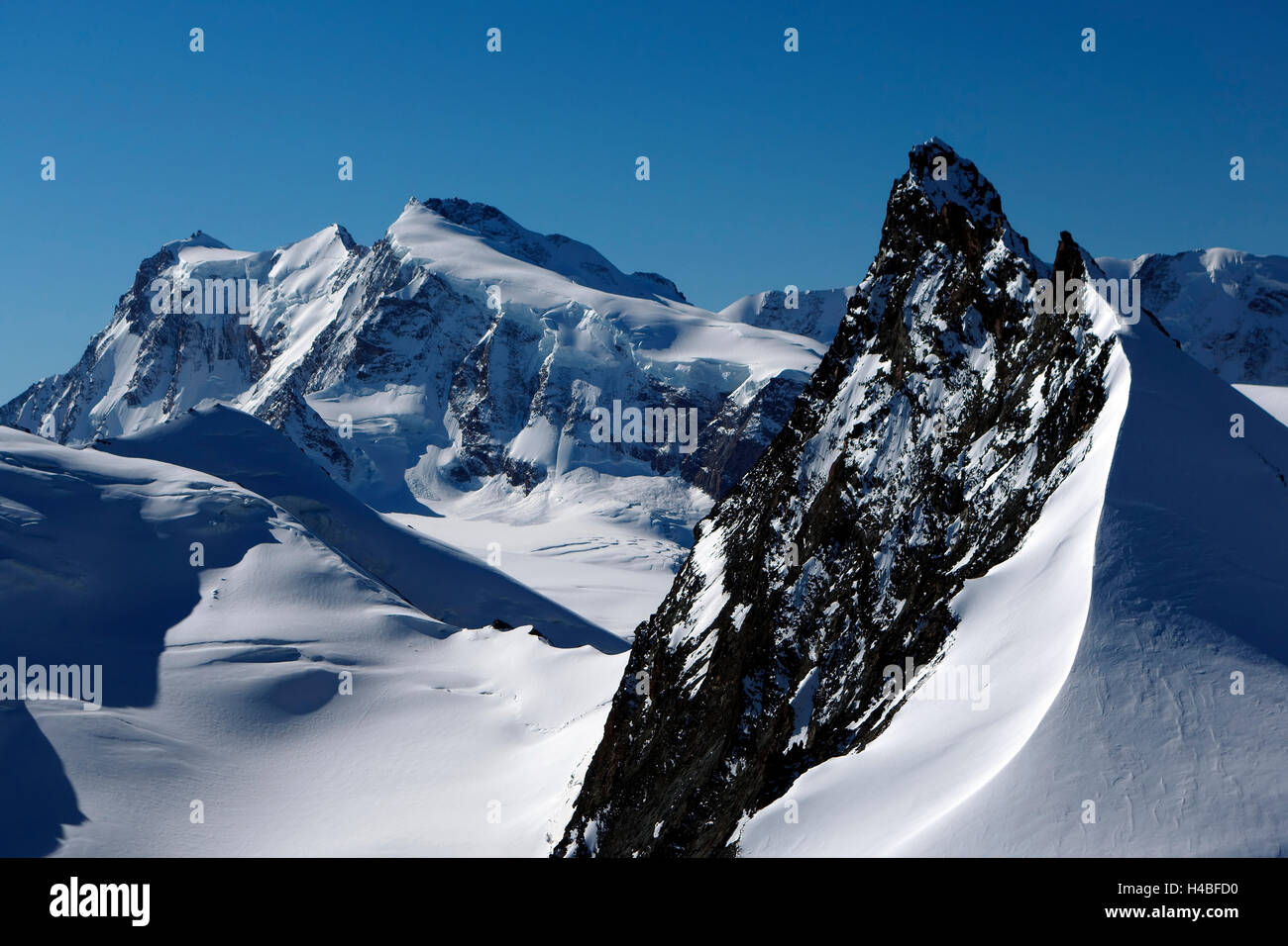 Switzerland, Allalinhorn, view Stock Photo - Alamy