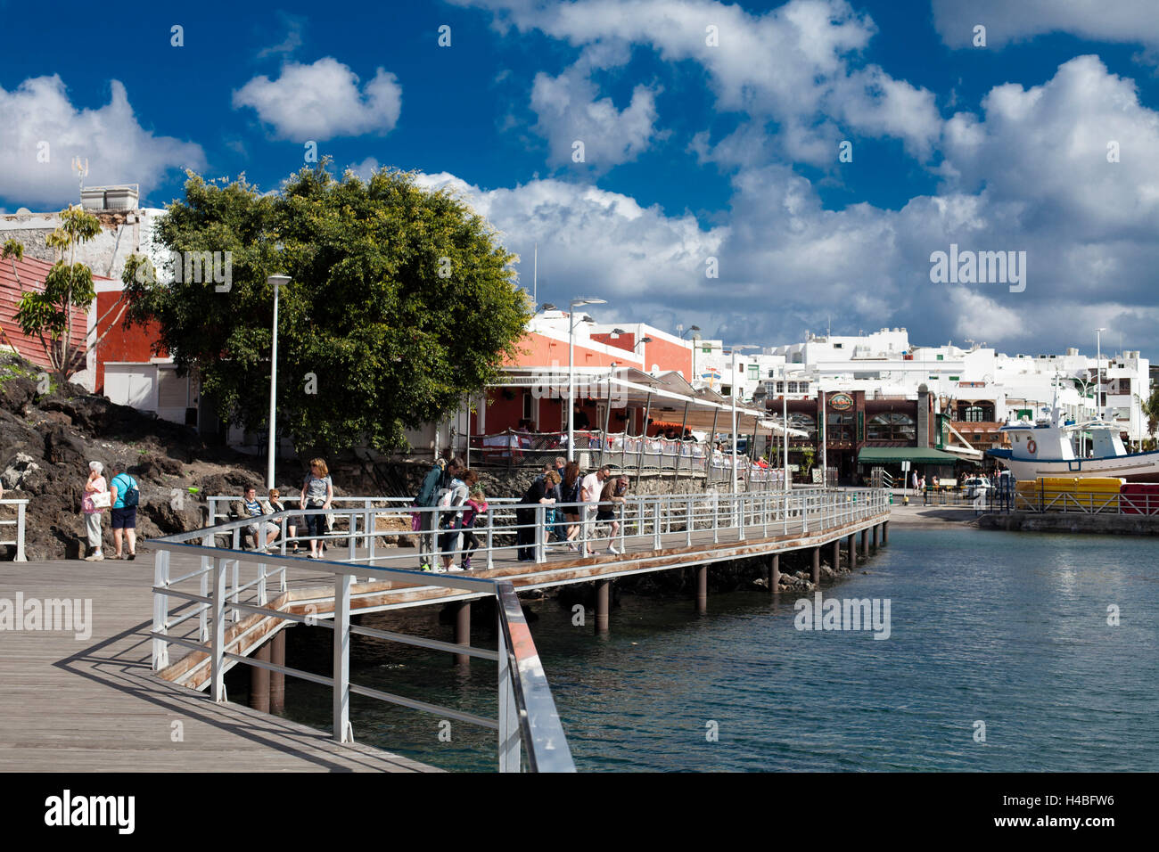 View on promenade in Puerto del Carmen Stock Photo