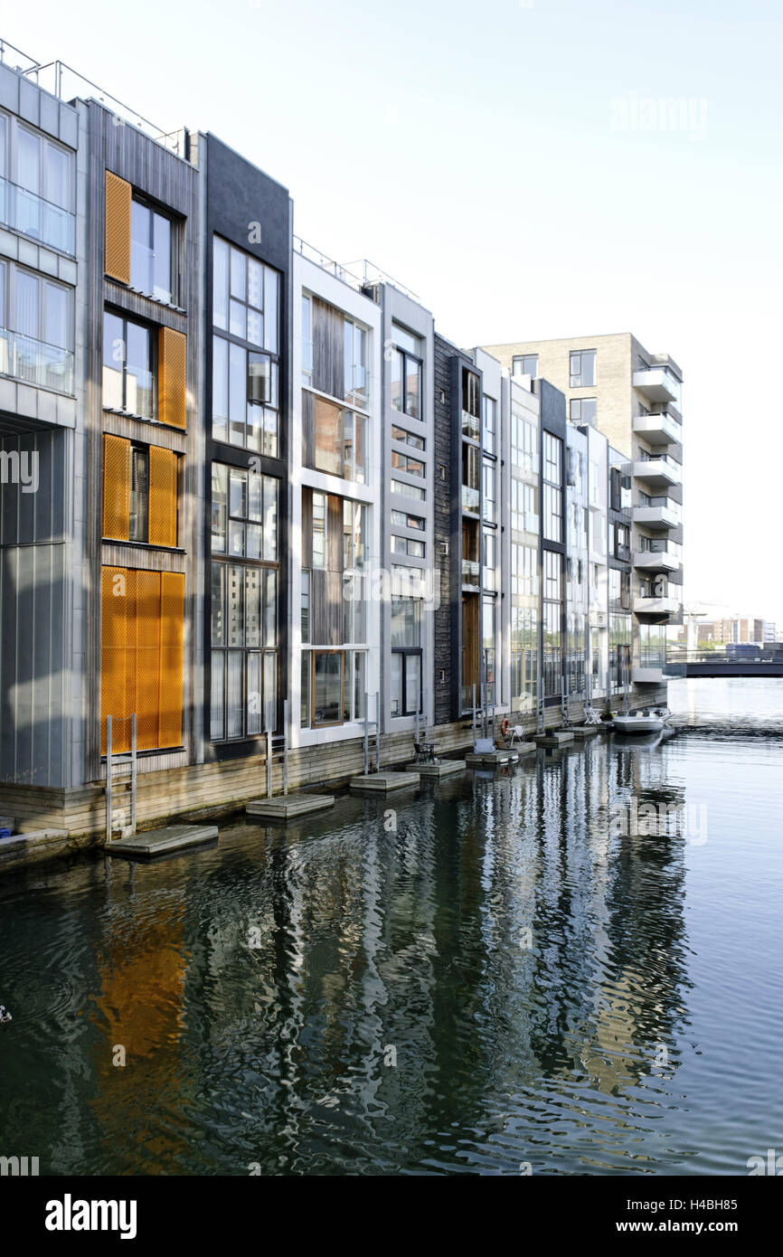 Modern architecture, apartments in Sluseholmen, Copenhagen, Denmark