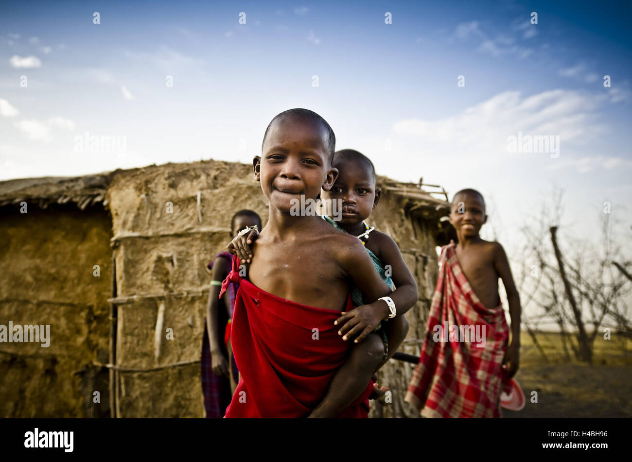 Africa, East Africa, Tanzania, Lake Natron, Maasai, Child, Stock Photo
