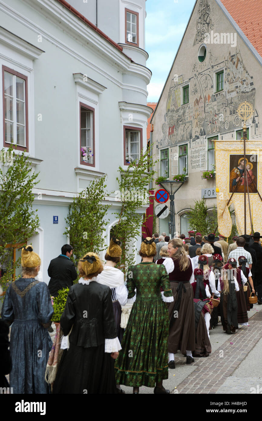 Austria, Lower Austria, Scheibbs, Corpus Christi procession, Stock Photo