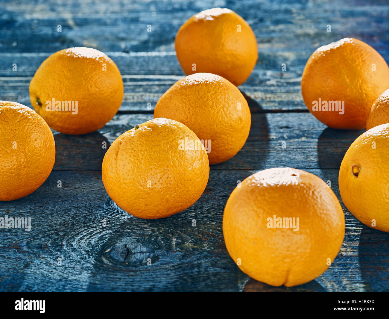 Oranges, wood, board, harvest, fruit, citrus fruits, Stock Photo