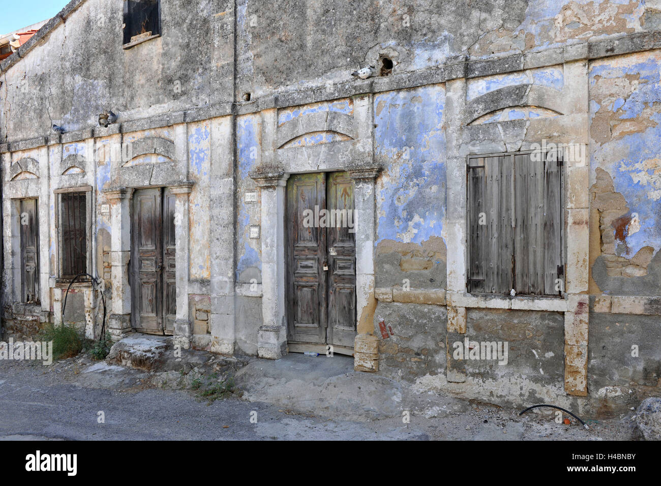 Greece, Rhodes, Malona, house facade Stock Photo Alamy