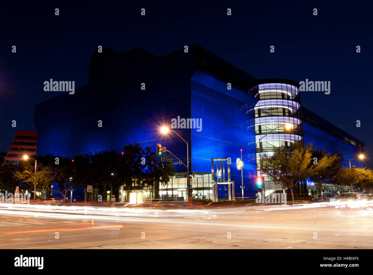 Night Photography: Pacific Design Center, Los Angeles, California Stock Photo