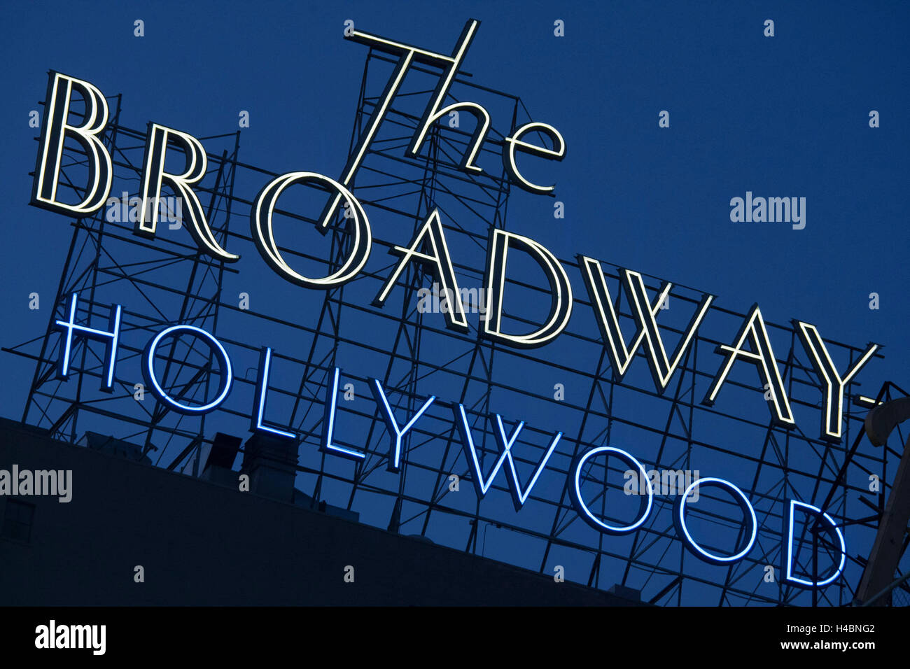 Night Photography: Hollywood Boulevard Los Angeles, California Stock Photo