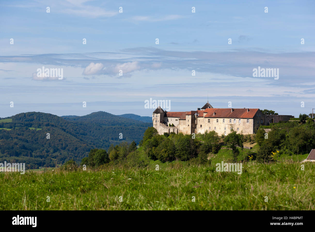 ChÔteau de Belvoir, Jura, France Stock Photo