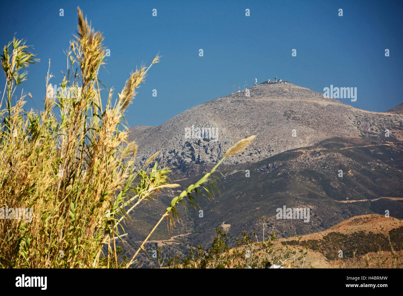 Crete, mountainous region with white mountains Stock Photo