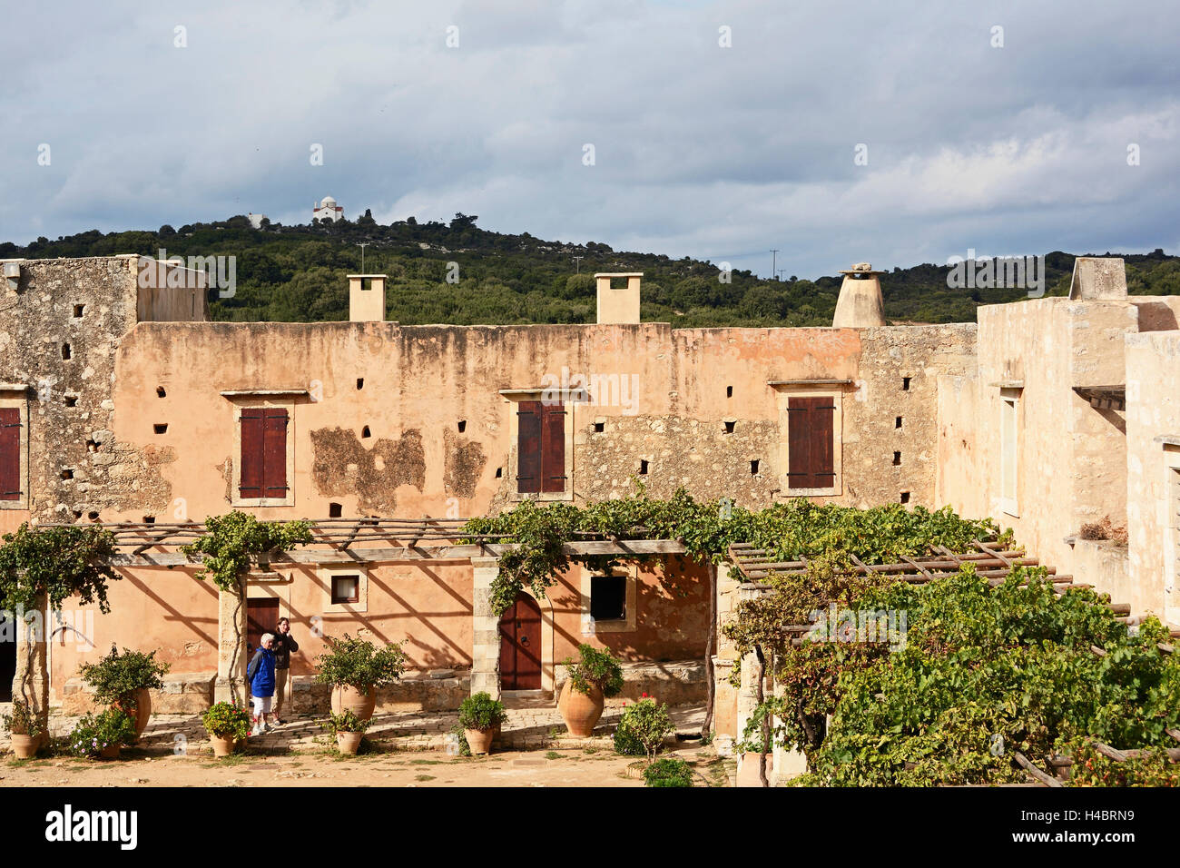 Crete, church of Arkadi Monastery Stock Photo