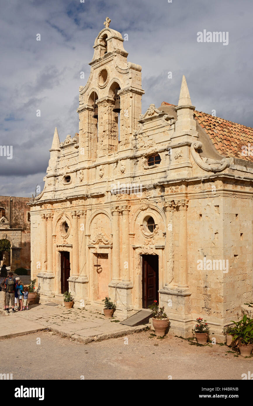 Crete, church of Arkadi Monastery Stock Photo