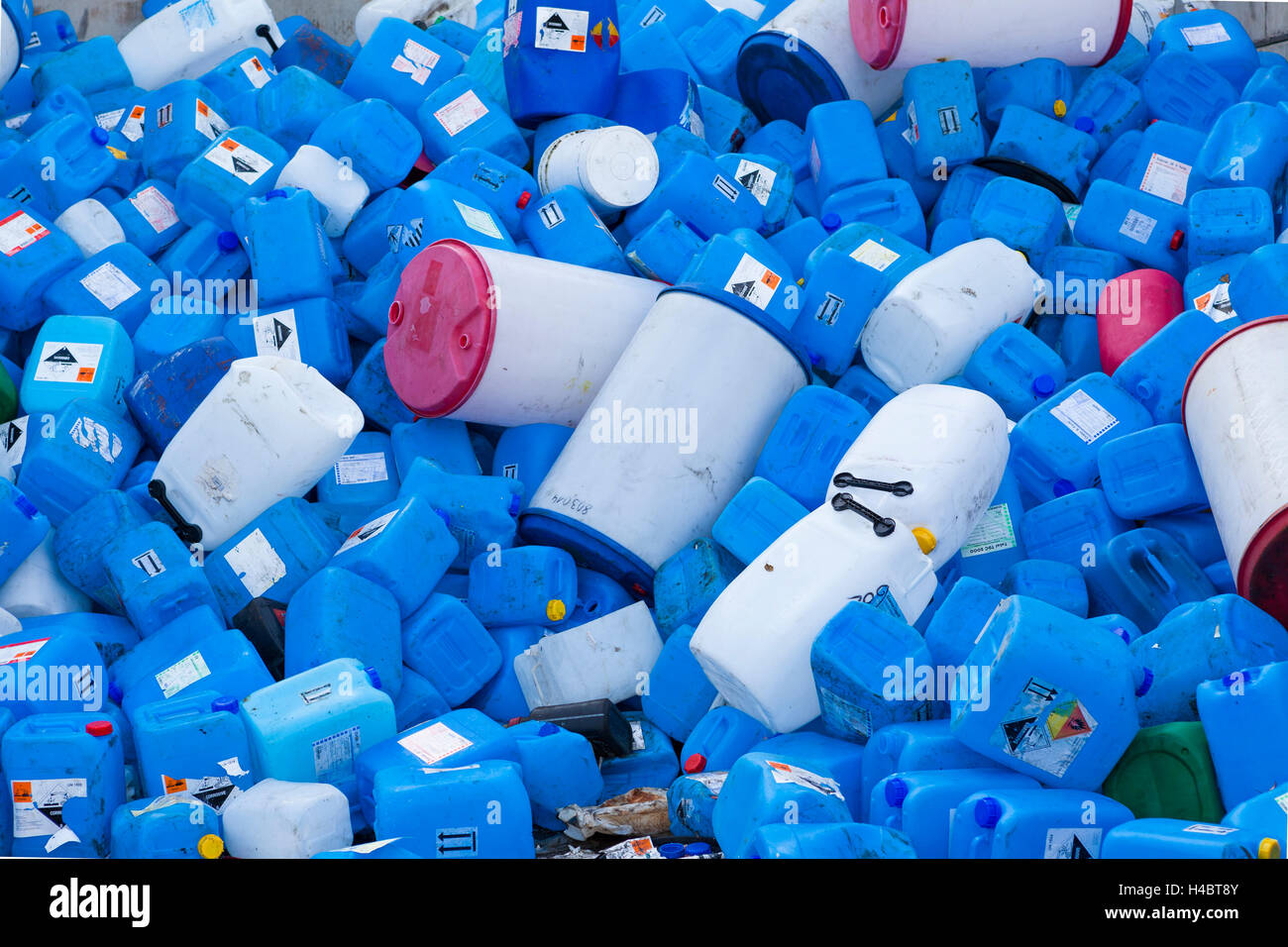 Chemicals container on a recycling yard Stock Photo Alamy