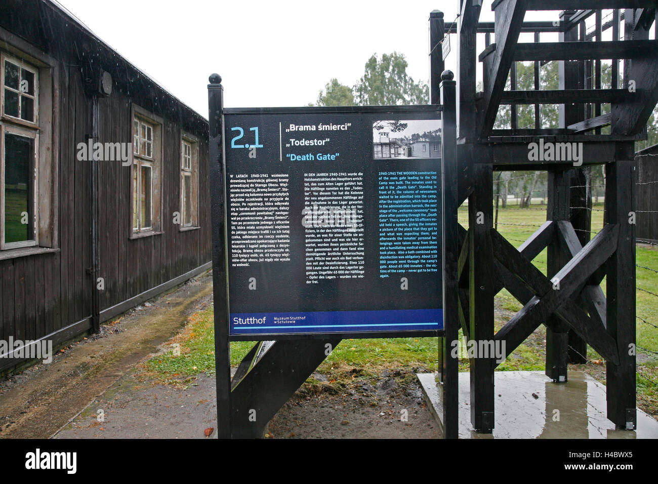 Poland, the Baltic Sea, lagoon, Stutthof, Sztutowo, concentration camp, museum Stock Photo