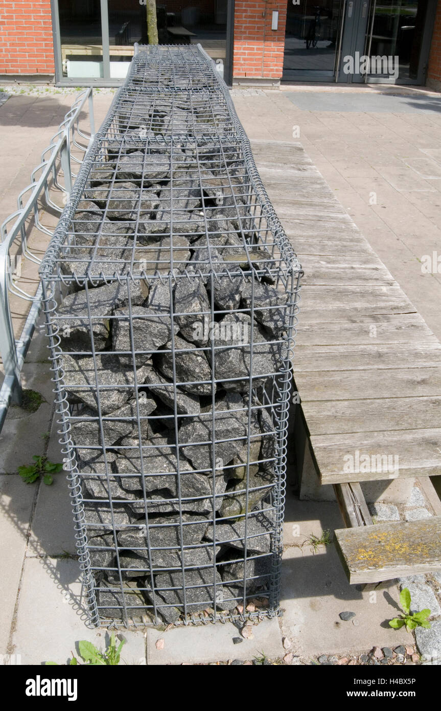 gabion gabions cage cages full of rock rocks stone stones building