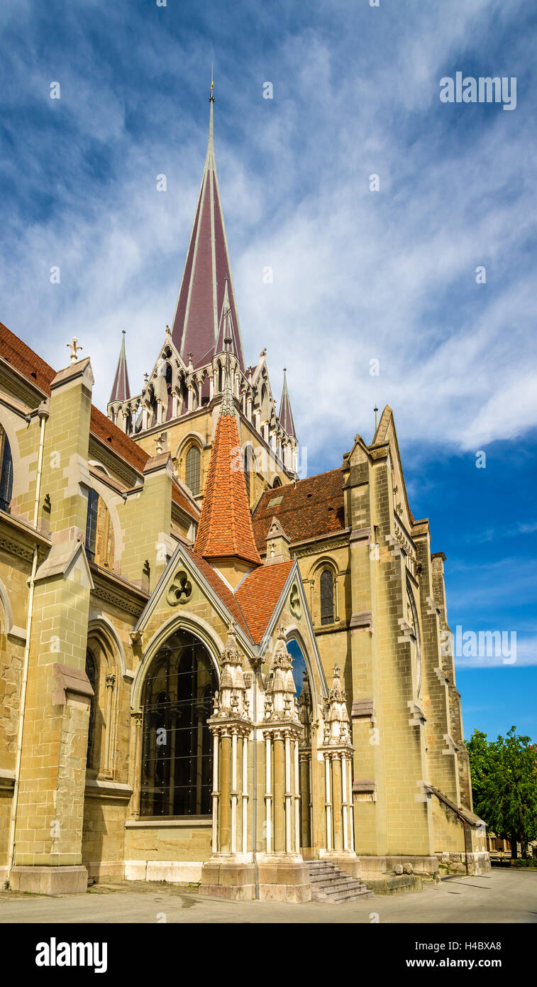 The Cathedral of Notre Dame of Lausanne - Switzerland Stock Photo