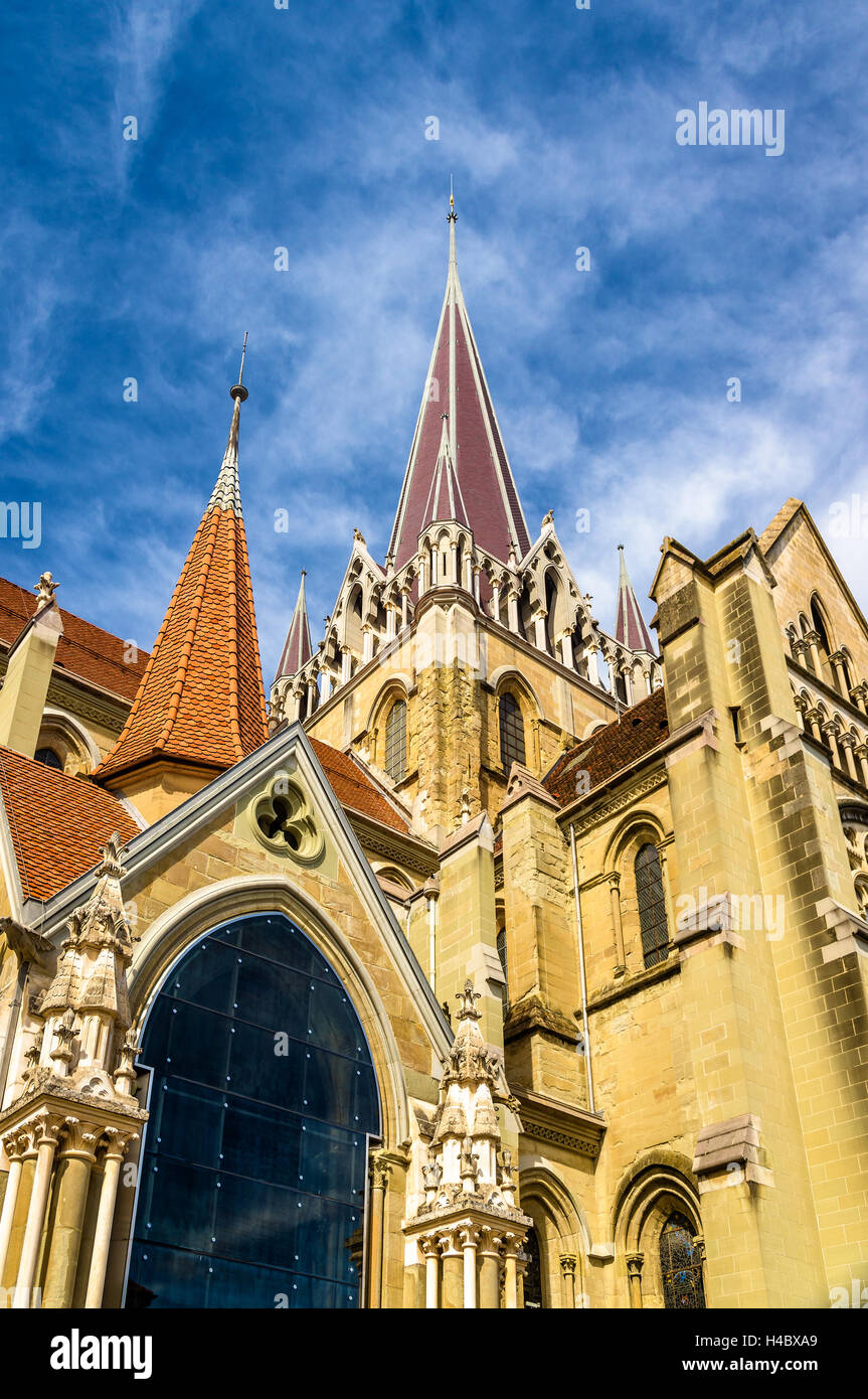 The Cathedral of Notre Dame of Lausanne - Switzerland Stock Photo