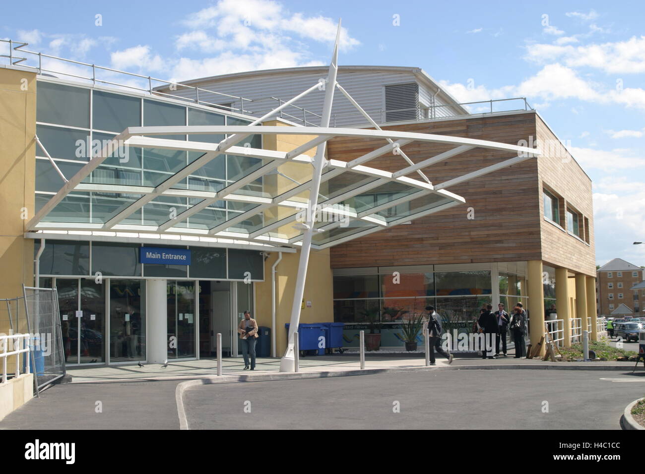Entrance to the newly rebuilt West Middlesex Hospital in Isleworth