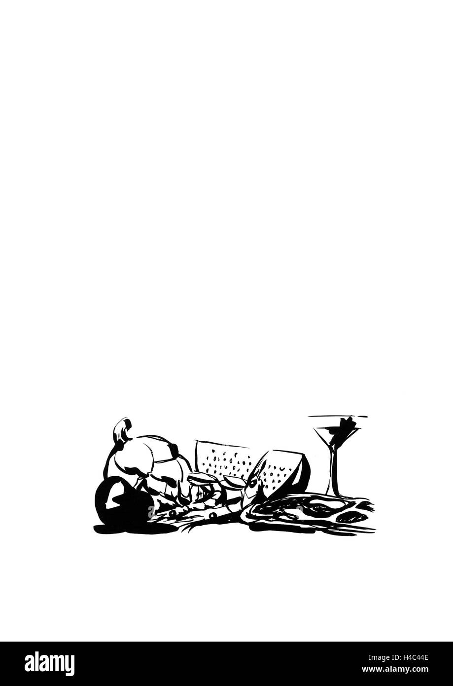 Menu card with artichokes Stock Photo Alamy