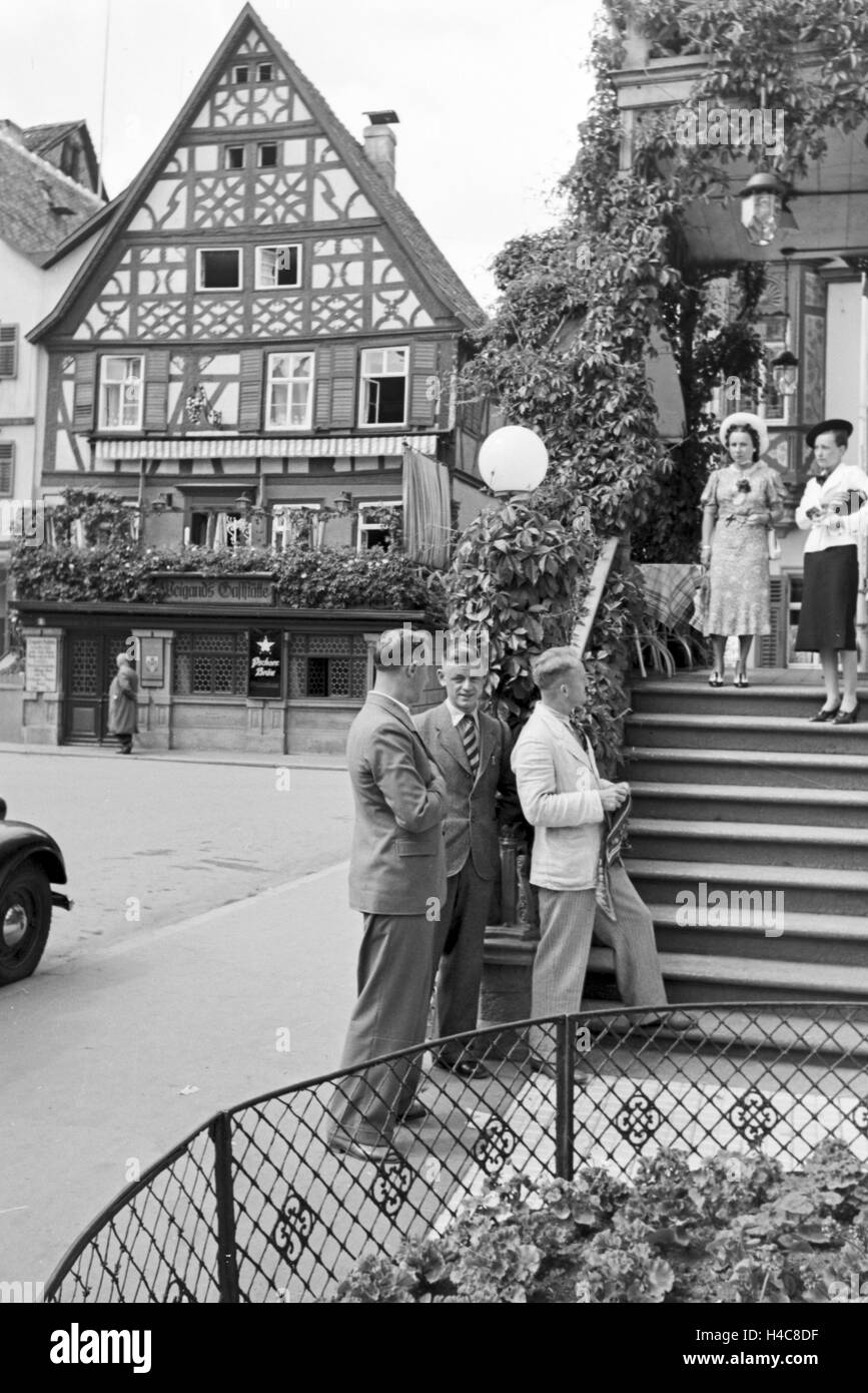 Ausflug nach Bad Kissingen, Deutsches Reich 1930er Jahre. A trip to Bad Kissingen, Germany 1930s Stock Photo
