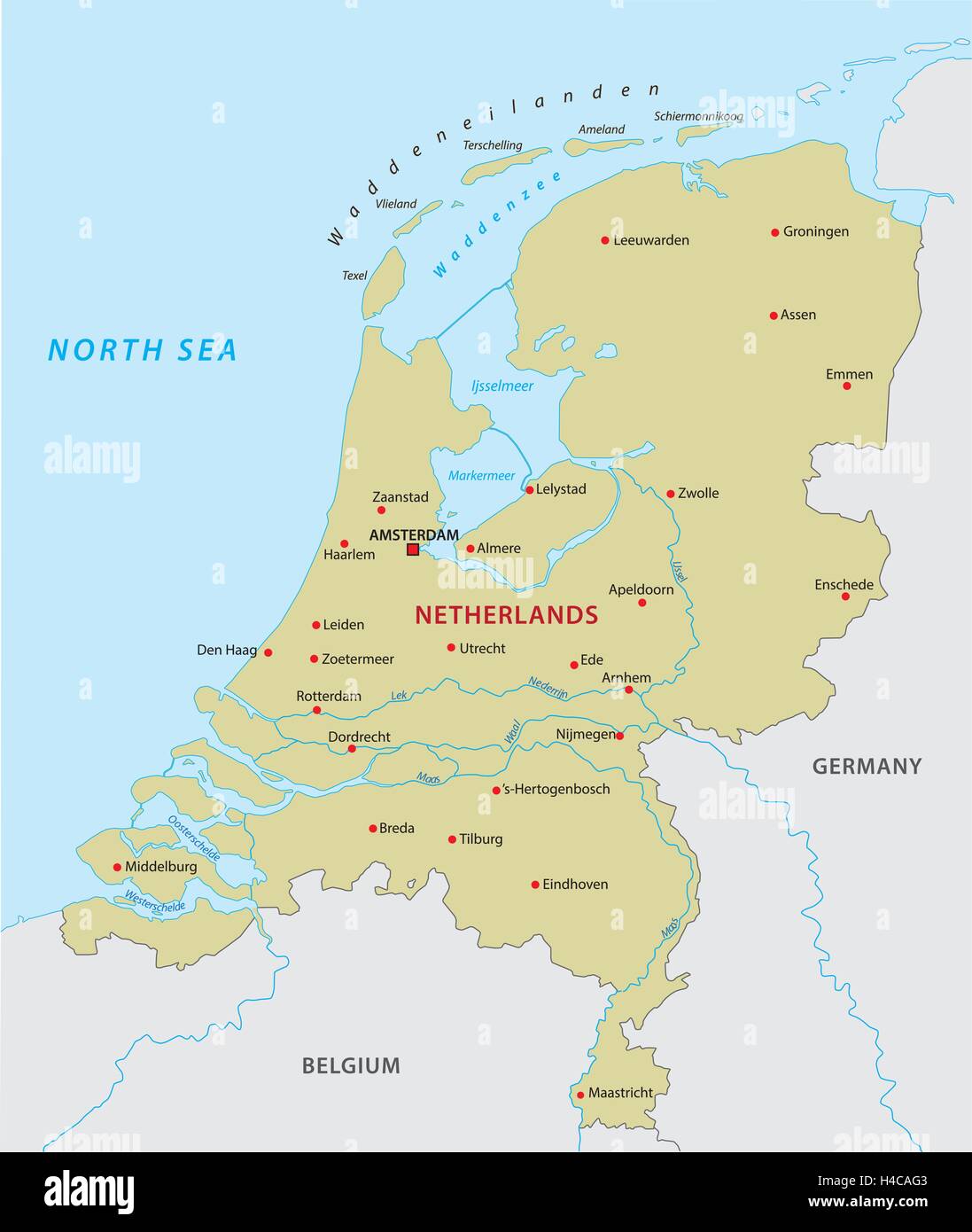 Netherlands Political Map