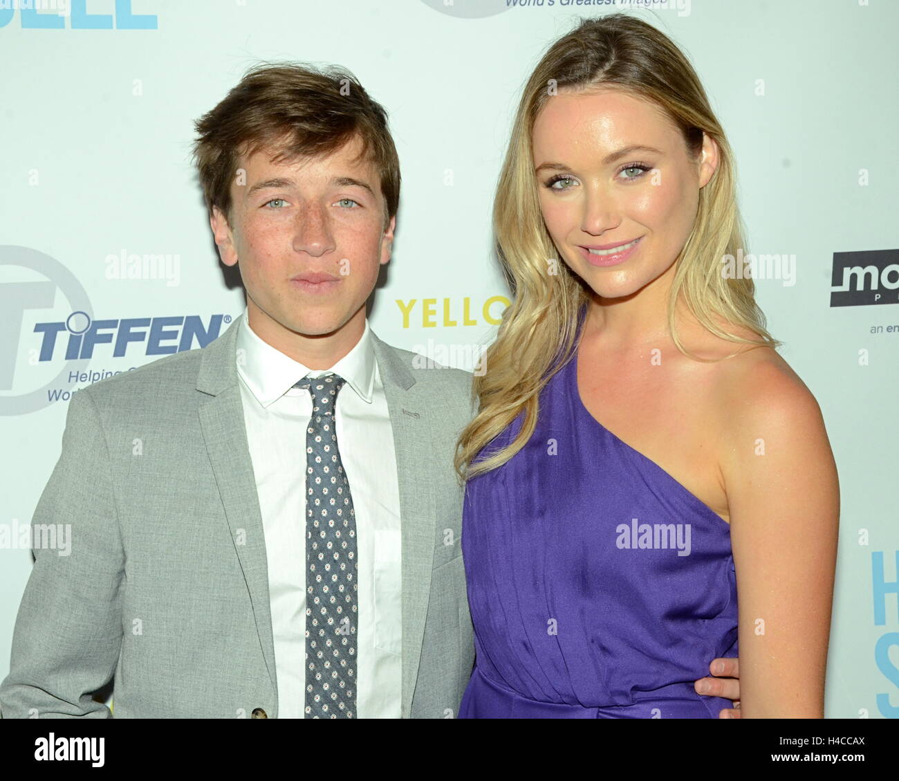 Skyler Gisondo and Katrina Bowden arrives for the "Hard Sell" Los