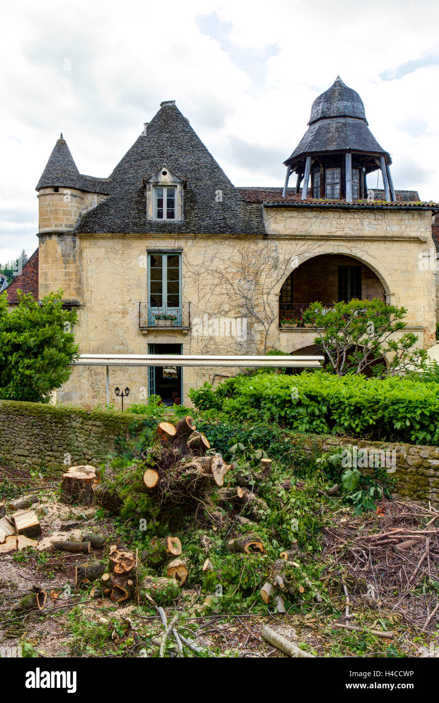 Restaurant Le Presidial, Sarlat-la-Canéda, Perigord Noir, region Aquitaine, Département Dordogne, France, Stock Photo