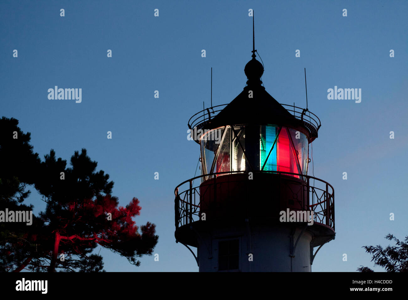 Lighthouse shrill at the blue hour Stock Photo