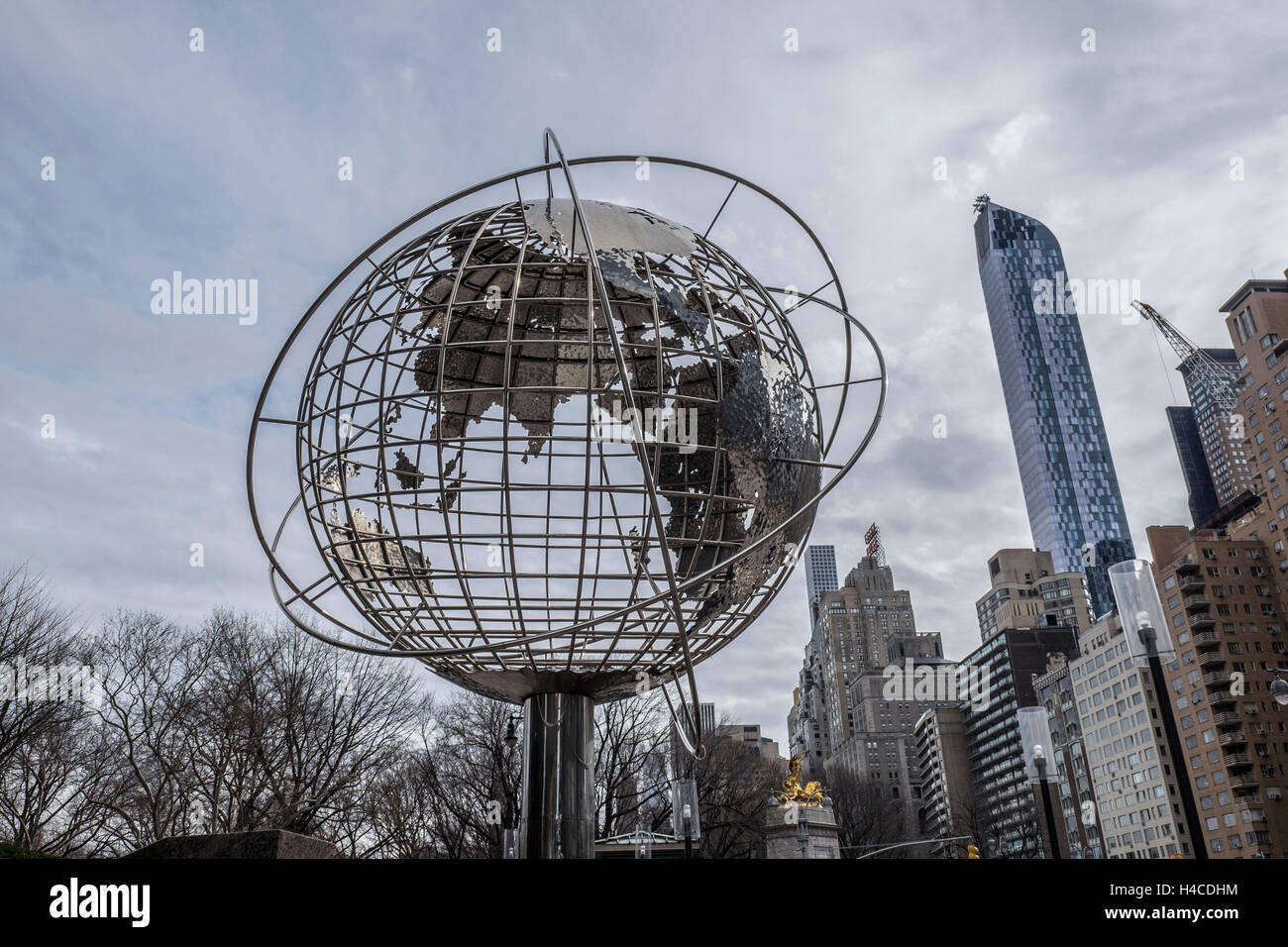 Globe in Trump International hotel and Tower in New York Stock Photo