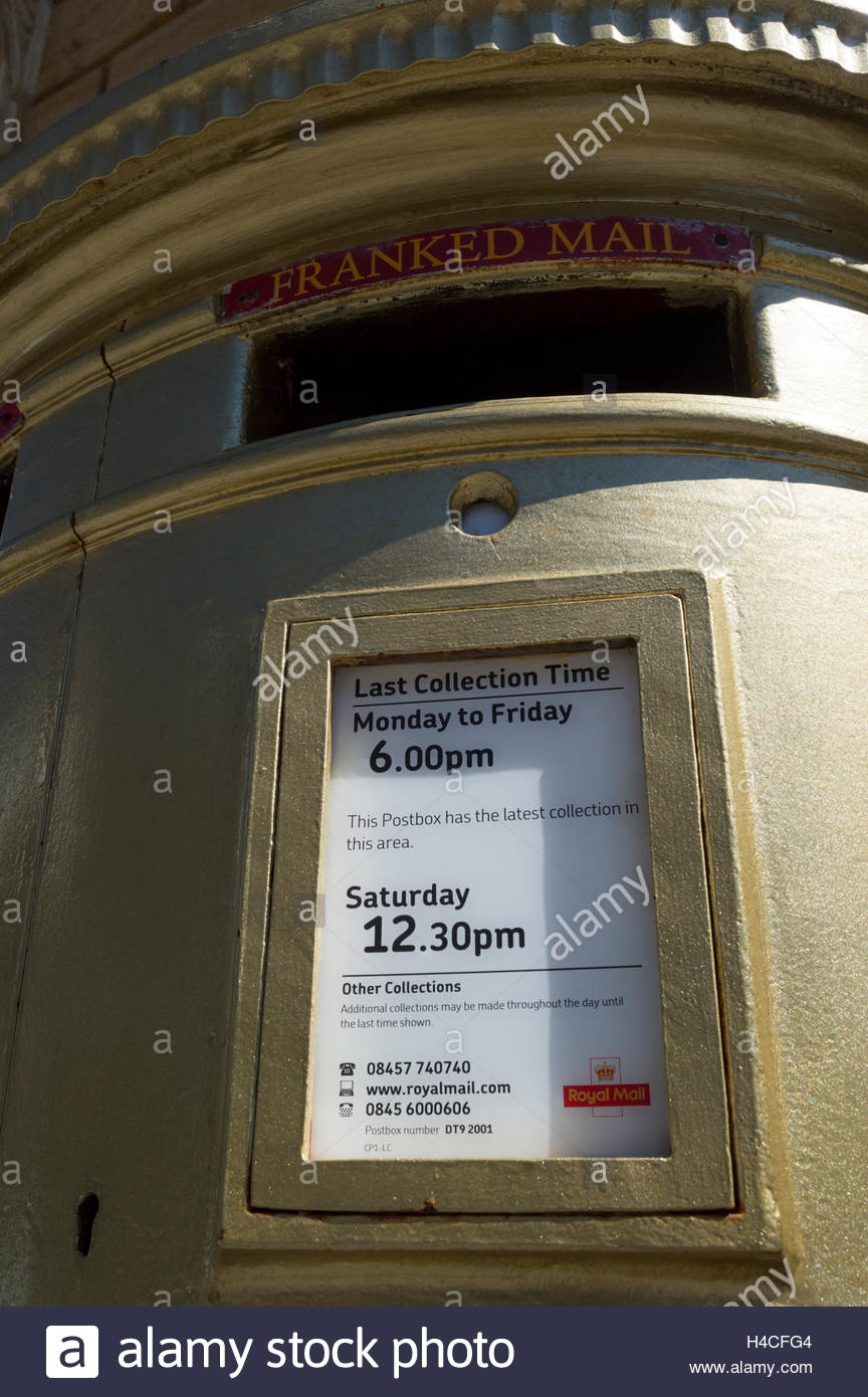 Gold Painted Postbox Stock Photos & Gold Painted Postbox Stock Images