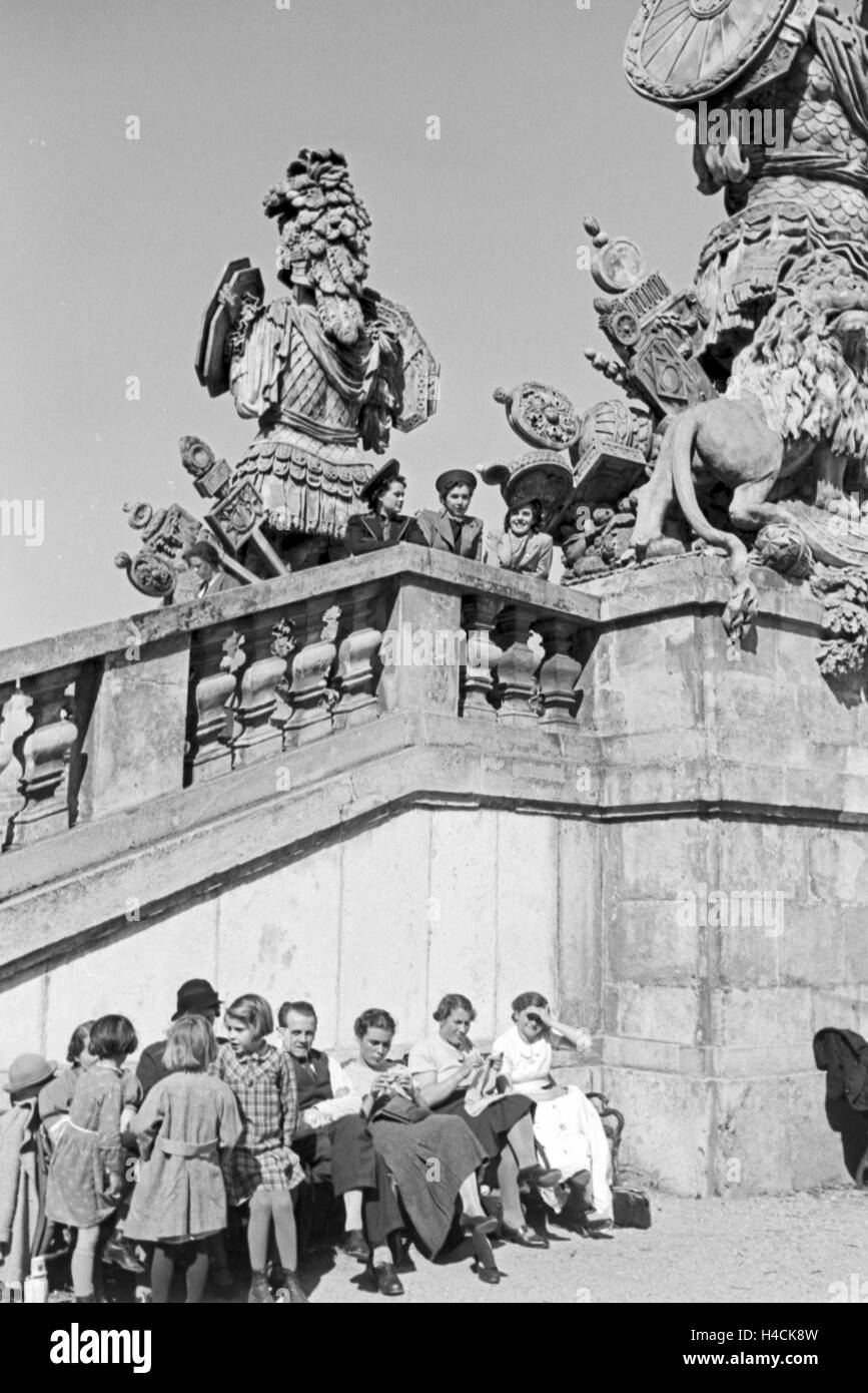 Eine Städtereise nach Wien, Deutsches Reich 1930er Jahre. A city trip to Vienna, Germany 1930s Stock Photo