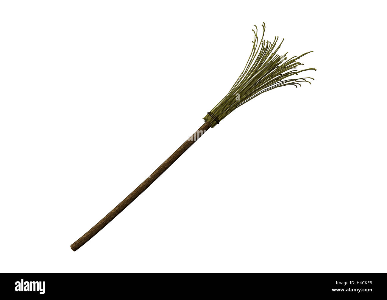 Broom Stack 3D rendering of a broomstick isolated on white background Stock Photo ...