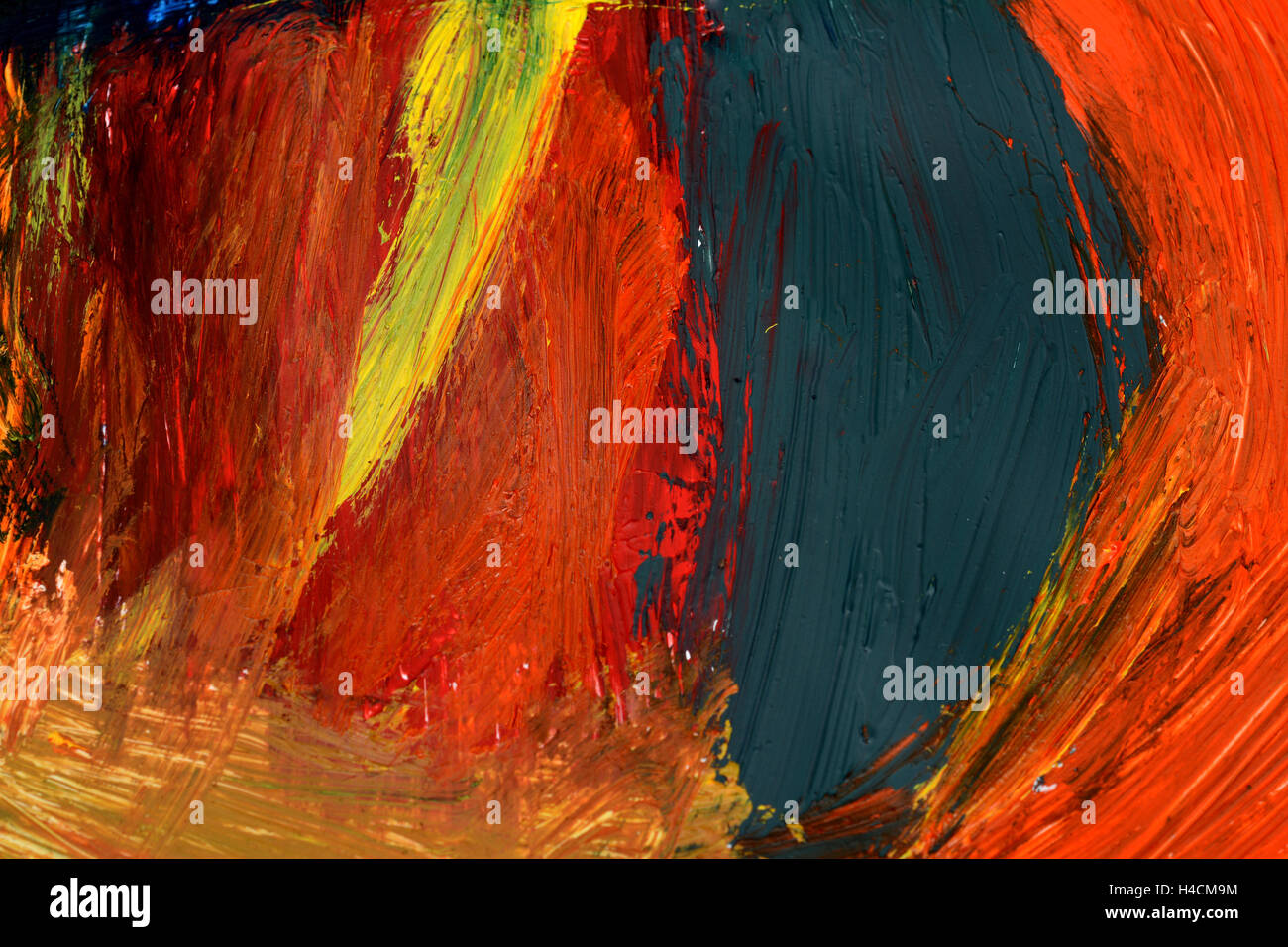 Colorful background image of bright acrylic colors closeup. Stock Photo