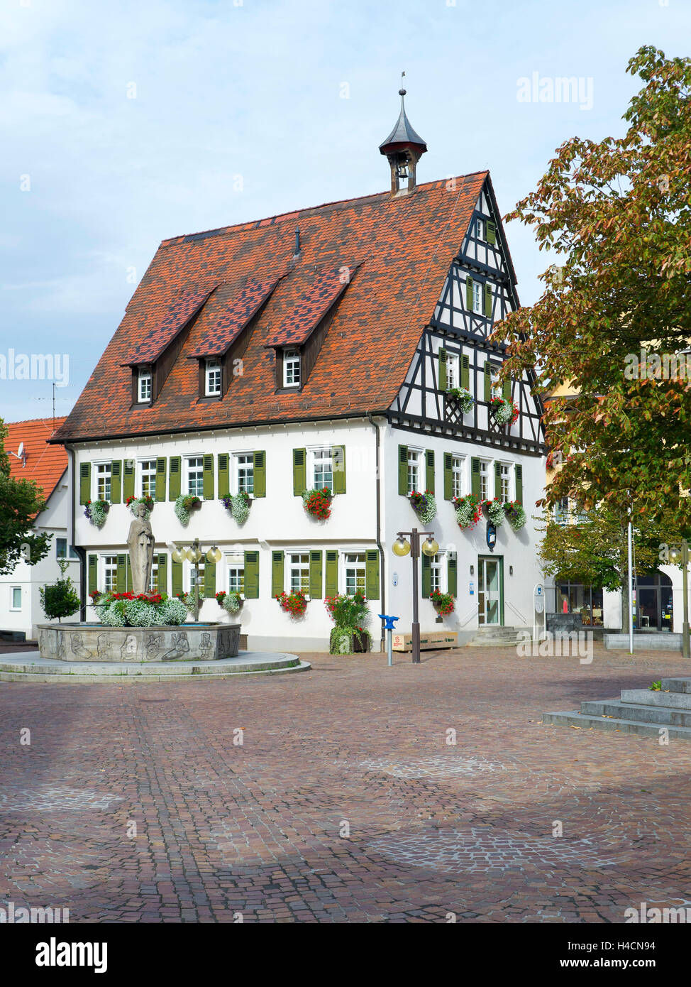 Germany, Baden-Wurttemberg, Pfullingen, city hall I, approx., built in 1450, since 1522 city hall Stock Photo