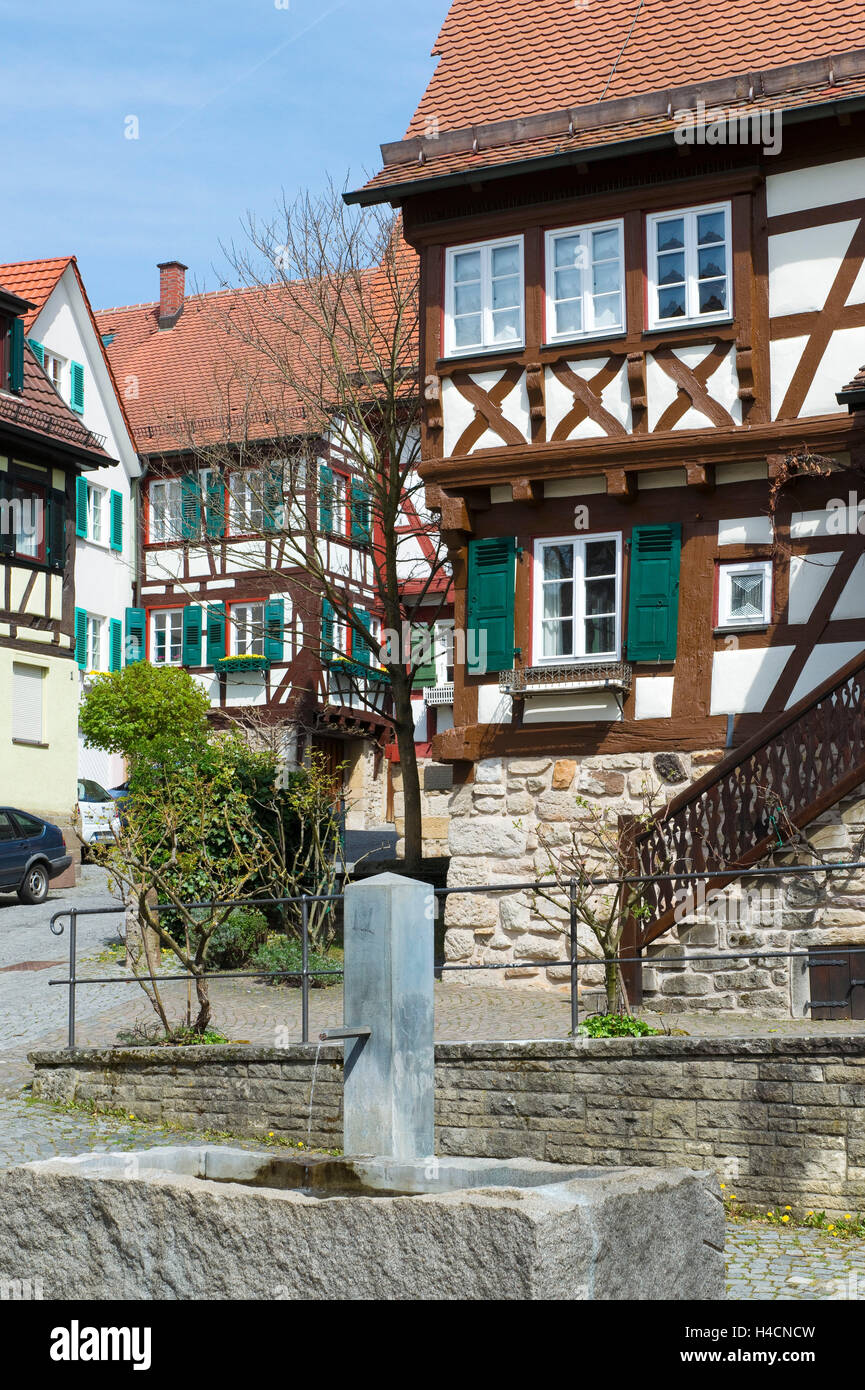 Germany, Baden-Wurttemberg, Sindelfingen, half-timbered houses in the short lane Stock Photo