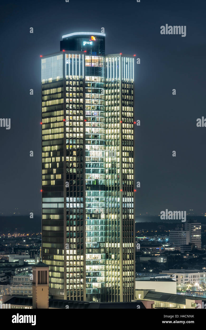 Frankfurt On The Main Hessia Germany Europe Tower 185 In The Stock Photo Alamy