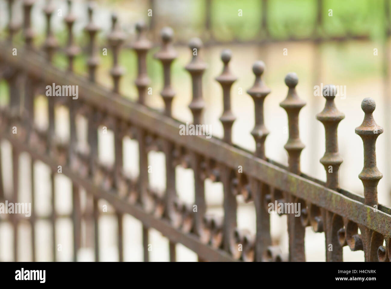 Metal grid of a fence, detailed view Stock Photo - Alamy