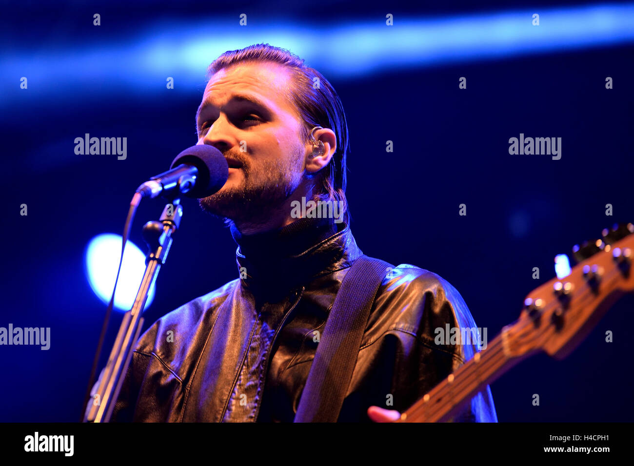 VALENCIA, SPAIN - APR 4: Wild Beasts (band) performs at MBC Fest on April 4, 2015 in Valencia, Spain. Stock Photo