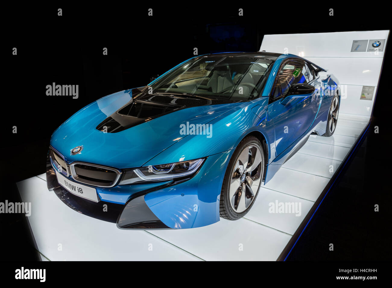 BMW I8, hybrid vehicle, Otto engine, electric motor, efficiency, consumption, issue, car, Plug-in-hybrid Stock Photo