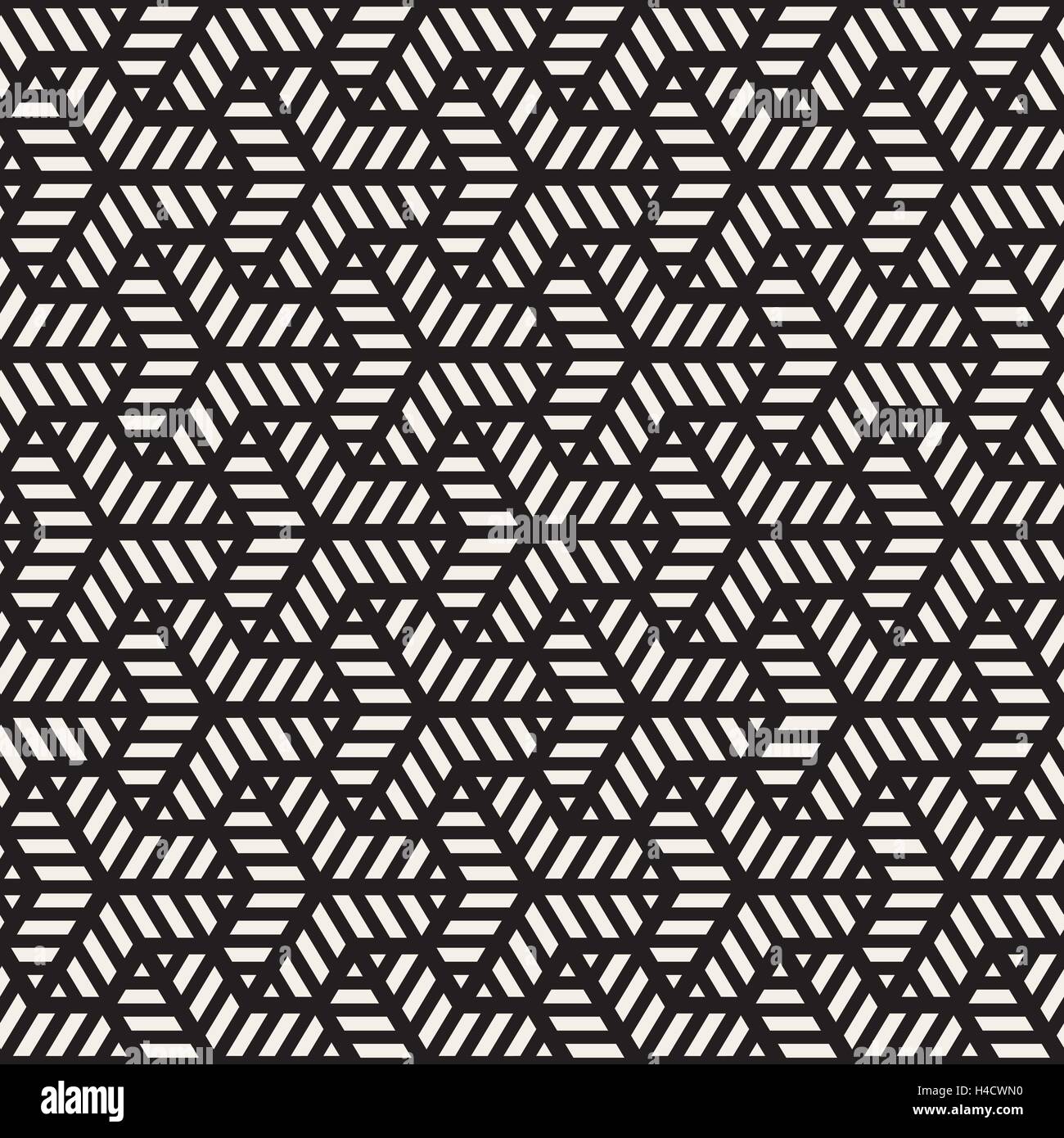 Vector Seamless Black And White Geometric Grid Pattern Stock Vector ...