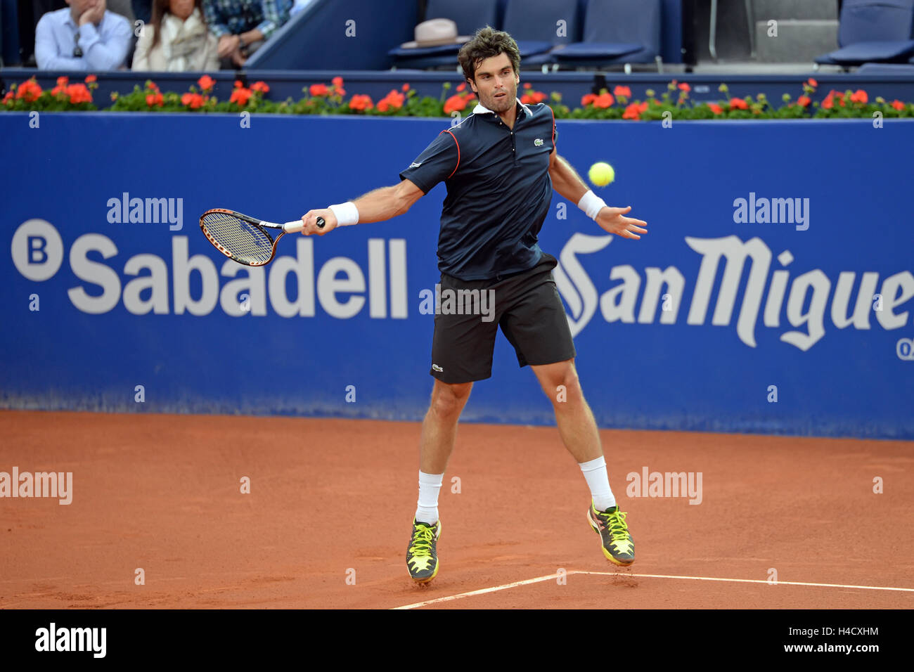BARCELONA APR 24 Pablo Andujar Spanish Tennis Player Plays At The barcelona-apr-24-pablo-andujar-spanish-tennis-player-plays-at-the