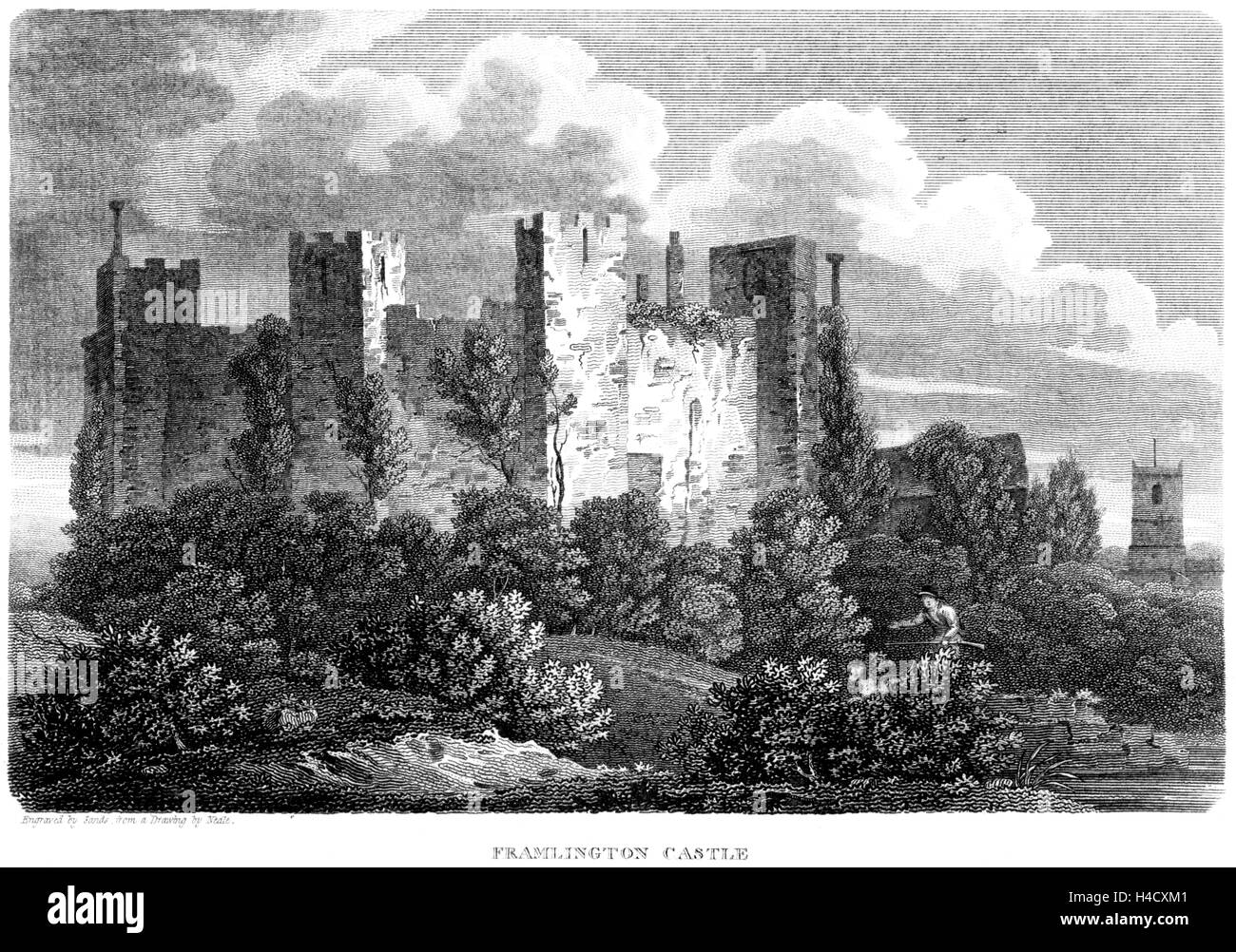 Framlington Framlington castle Black and White Stock Photos & Images - Alamy